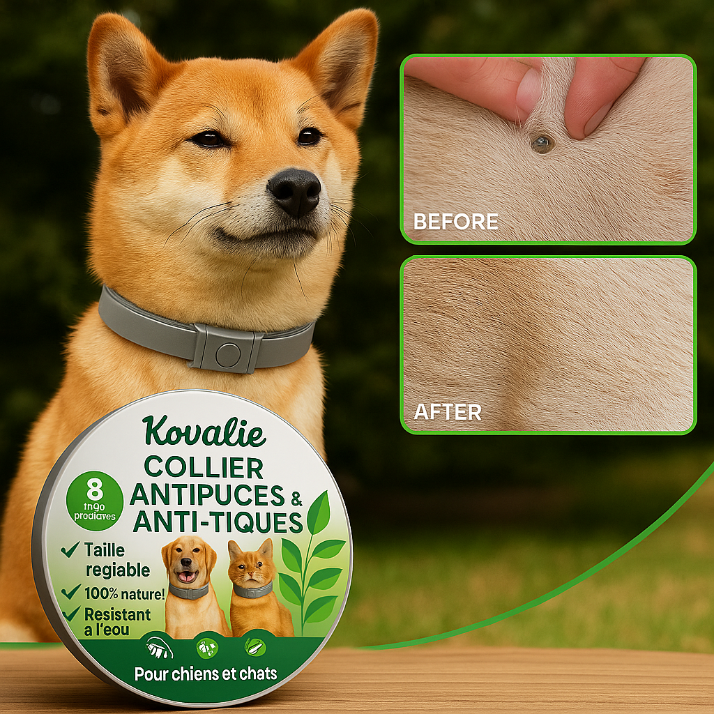 Kovalie - Collier Antiparasites pour Chiens
