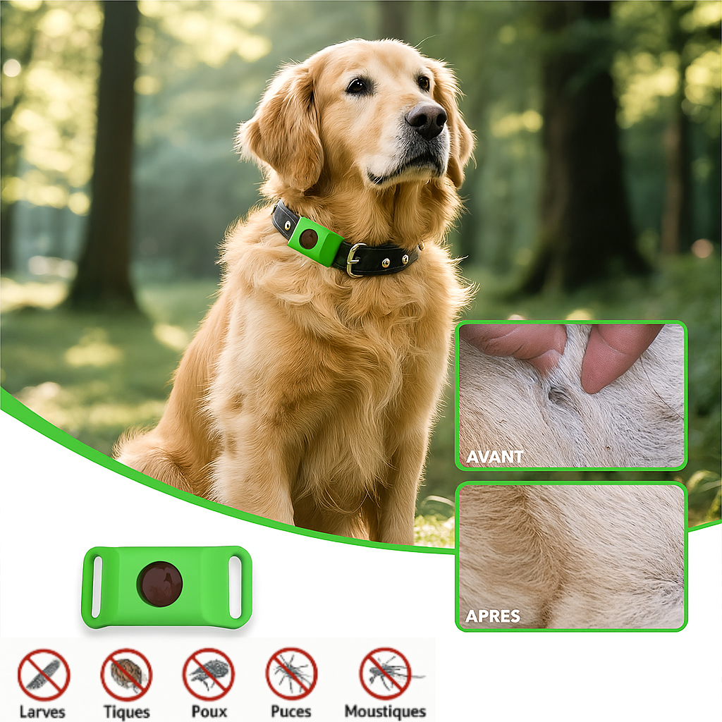 Kovalie - Collier Anti puce & anti tiques pour Chiens