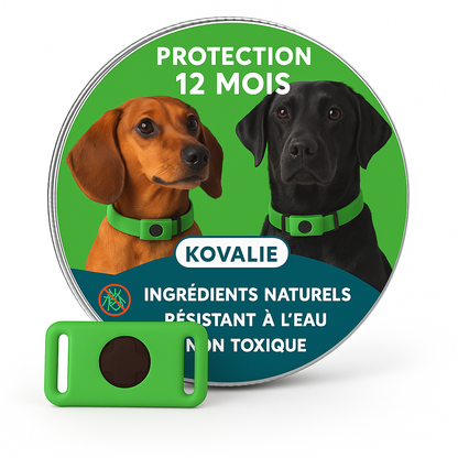 Kovalie - Collier Anti puce & anti tiques pour Chiens